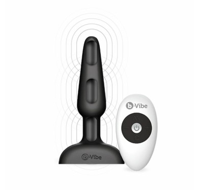 Zdalnie sterowany plug analny - B-Vibe Trio Plug Black